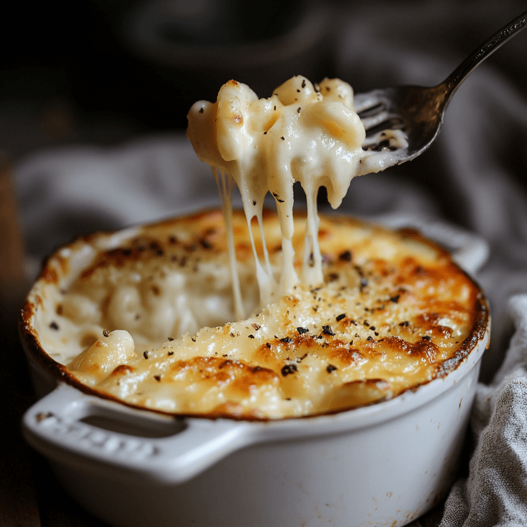 A bowl of creamy, cheesy Tini Mac and Cheese, showcasing the perfect blend of flavors and texture