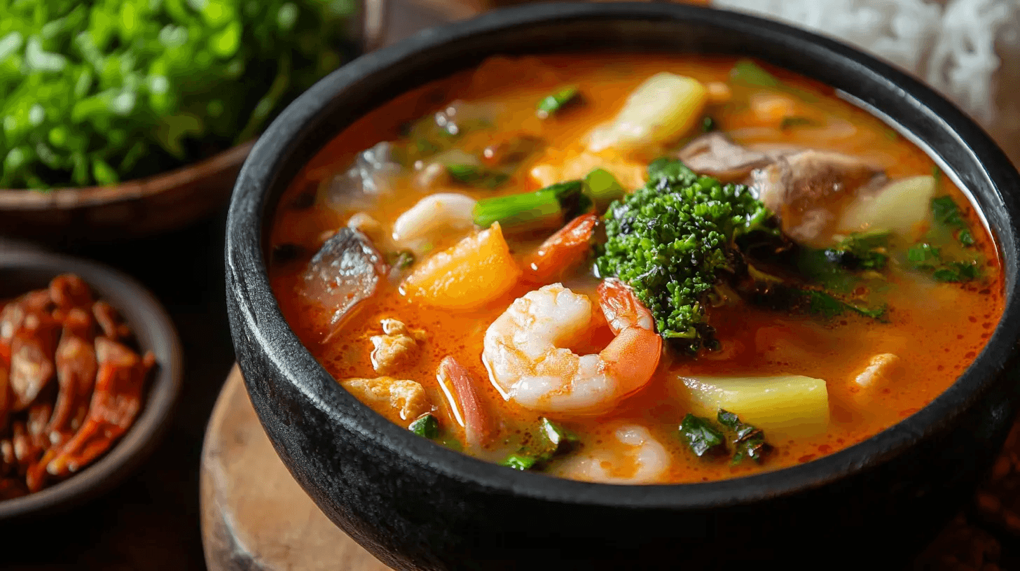 Sinigang Recipe - A deliciously tangy Filipino classic with pork, vegetables, and tamarind-based sour broth.