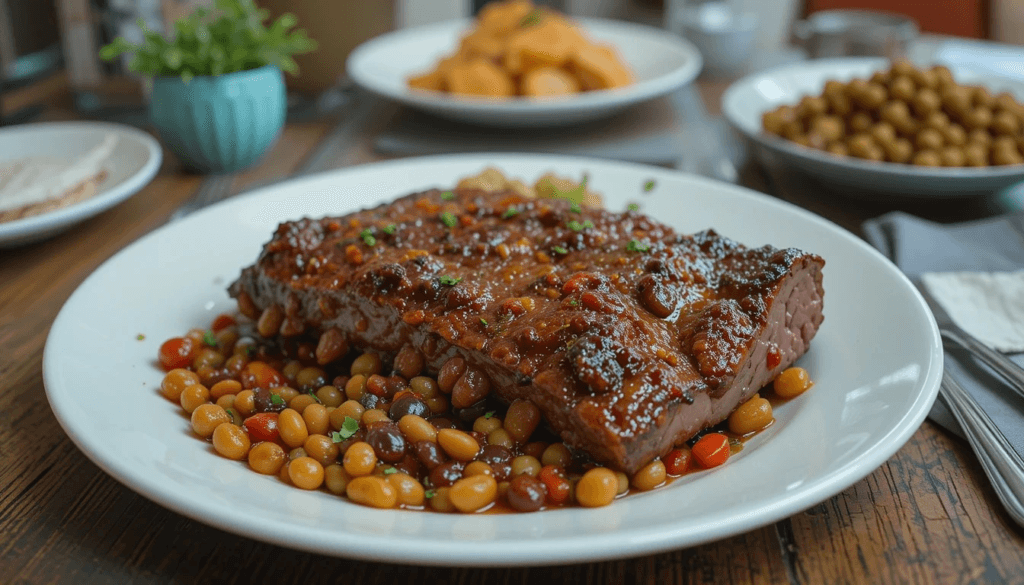 Cooking beef back ribs on a grill with smoky flames and seasonings for a delicious BBQ meal.