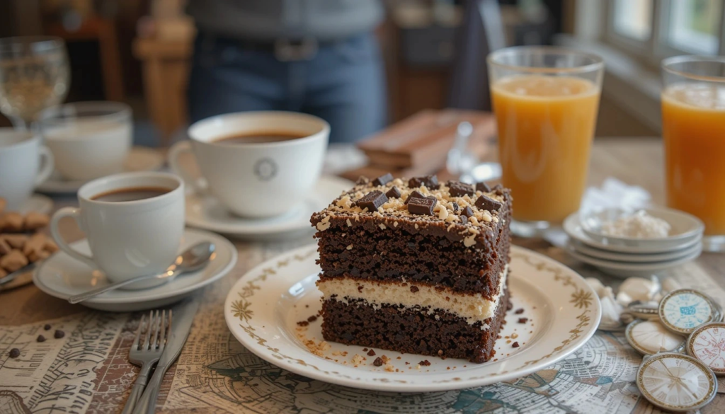 Delicious Mounds cake with chocolate and coconut layers.