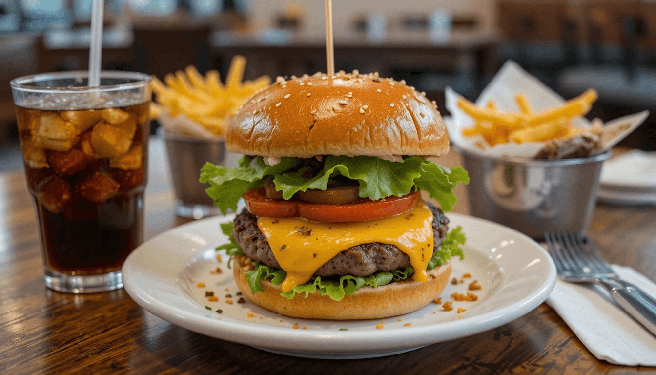A variety of delicious burgers topped with Mexican cheese, including Queso Oaxaca, Queso Chihuahua, and Queso Cotija.